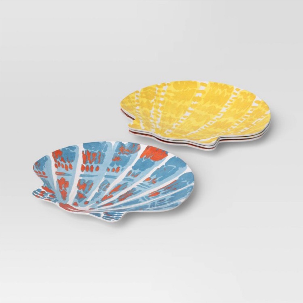 Coastal 4-Pack Melamine Shells Appetizer Plates - Threshold - Picture 4 of 4